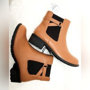 Brand New Division Cognac Ankle Boots -Size  7.5 M